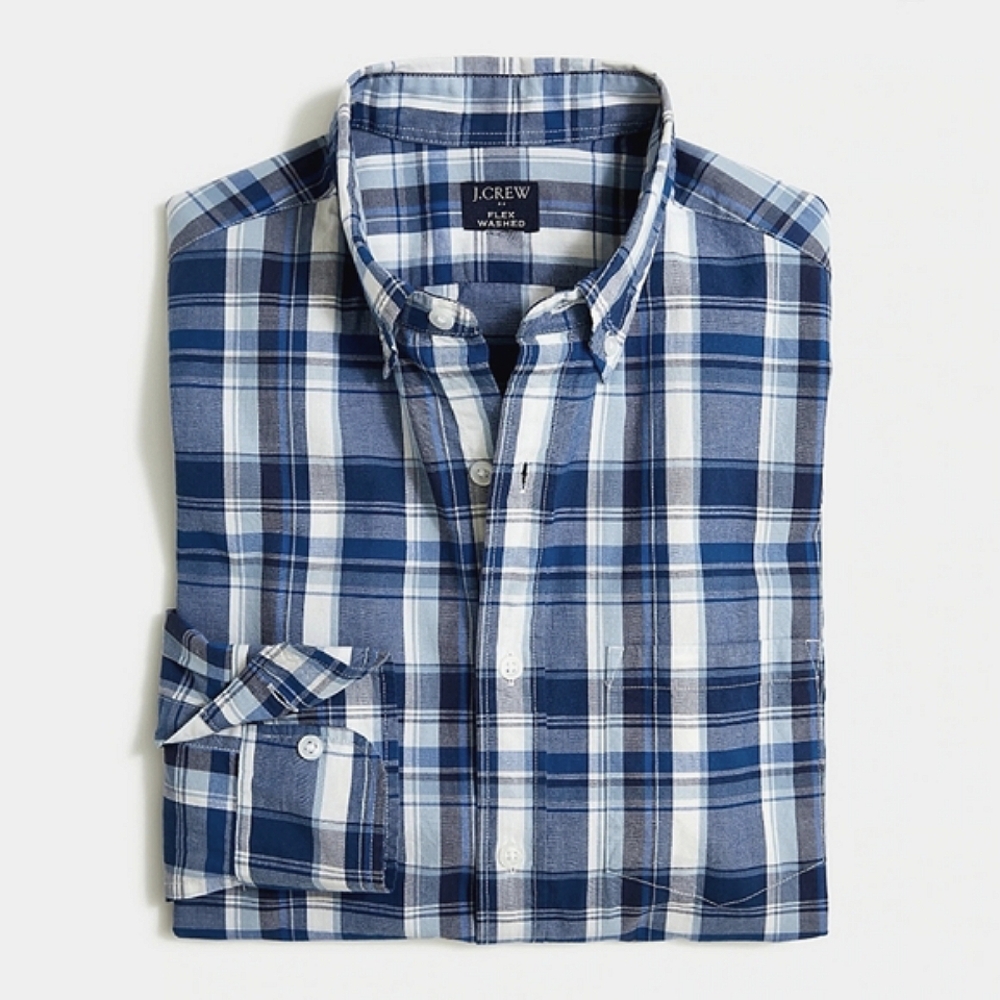 J.Crew Classic Flex Washed Button Down Shirt - Picture 1 of 5
